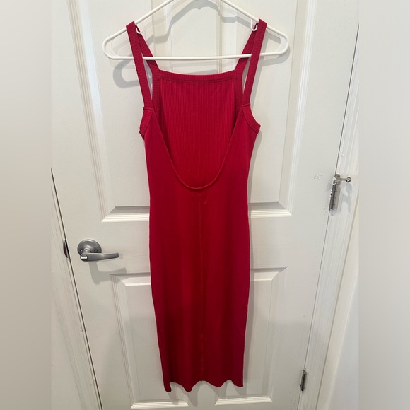 WSLY Bleecker rubbed low back tank dress, red, size small - Picture 2 of 3